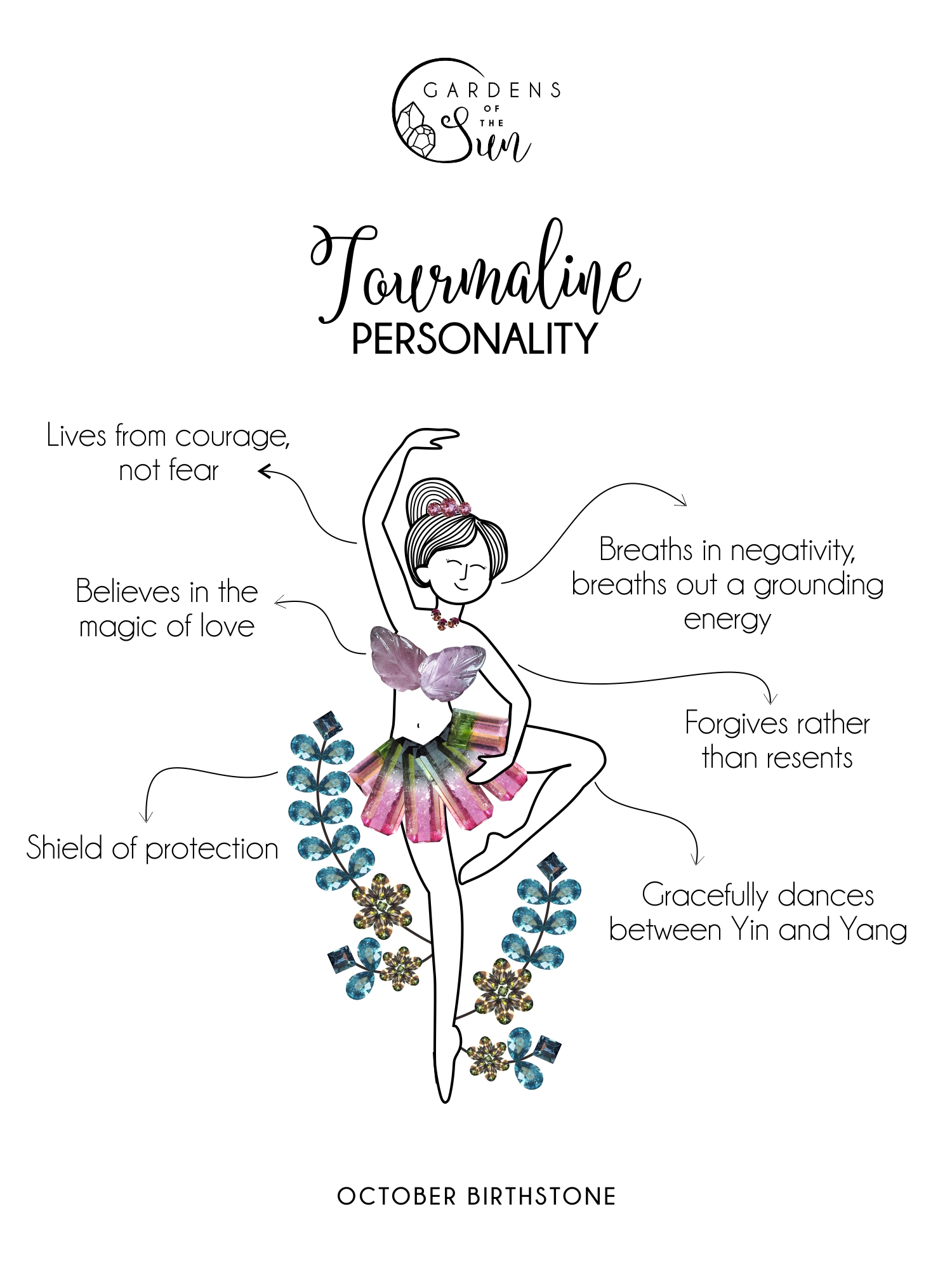 Pink tourmaline october birthstone meaning store